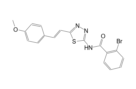 2-bromo-N-{5-[(E)-2-(4-methoxyphenyl)ethenyl]-1,3,4-thiadiazol-2-yl}benzamide