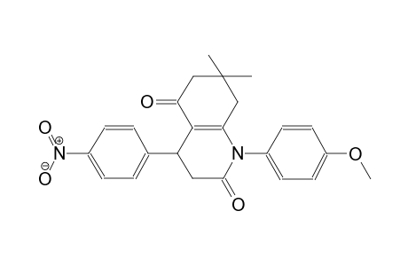 2,5(1H,3H)-quinolinedione, 4,6,7,8-tetrahydro-1-(4-methoxyphenyl)-7,7-dimethyl-4-(4-nitrophenyl)-