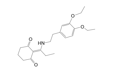 2-[1-[2-(3,4-diethoxyphenyl)ethylamino]propylidene]cyclohexane-1,3-dione
