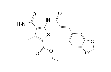 ethyl 4-(aminocarbonyl)-5-{[(2E)-3-(1,3-benzodioxol-5-yl)-2-propenoyl]amino}-3-methyl-2-thiophenecarboxylate