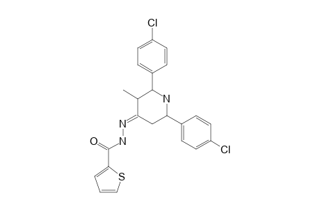 3-METHYL-2,6-BIS-(PARA-CHLOROPHENYL)-PIPERIDIN-4-ONE-2-THIENOYL-HYDRAZONE
