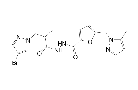 N'-[3-(4-bromo-1H-pyrazol-1-yl)-2-methylpropanoyl]-5-[(3,5-dimethyl-1H-pyrazol-1-yl)methyl]-2-furohydrazide