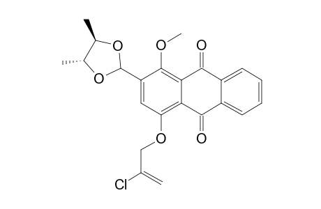 4-(2''-CHLOROPROP-2''-ENYL-OXY)-2-[(4'R,5'R)-4',5'-DIMETHYL-1',3'-DIOXOLAN-2'-YL]-1-METHOXY-ANTHRAQUINONE