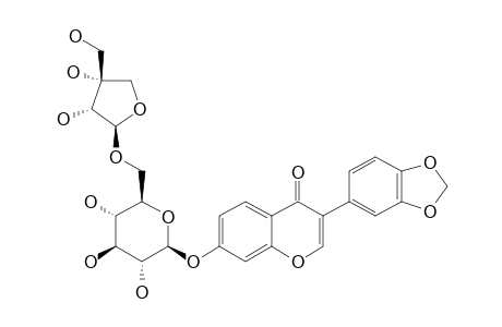 3',4'-METHYLENEDIOXYISOFLAVONE-7-O-BETA-D-APIOFURANOSYL-(1->6)-BETA-D-GLUCOPYRANOSIDE