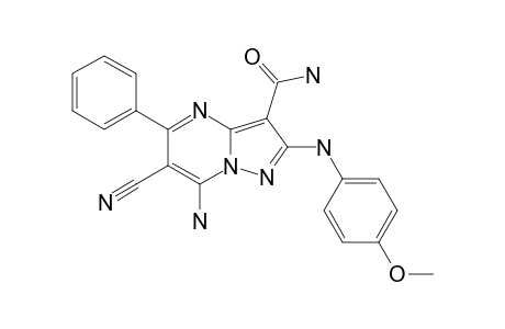 7-AMINO-6-CYANO-2-[(4-METHOXYPHENYL)-AMINO]-5-PHENYL-PYRAZOLO-[1,5-A]-PYRIMIDINE-3-CARBOXAMIDE