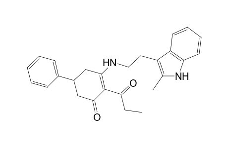 3-[2-(2-methyl-1H-indol-3-yl)ethylamino]-2-(1-oxopropyl)-5-phenyl-1-cyclohex-2-enone