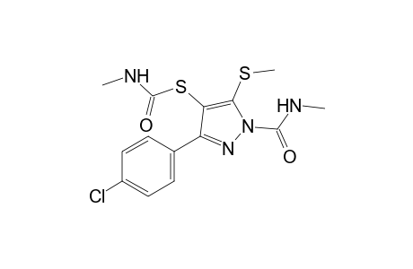 3-(p-chlorophenyl)-4-mercapto-N-methyl-5-(methylthio)pyrazole-1-carboxamide, methyl carbamate (ester)