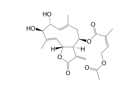8.beta.-(4'-acetoxyangelyloxy)-2.alpha.,3.beta.-dihydroxy-6.beta.H,7.alpha.H-germacra-1(10)E,4E,11(13)-triene-6,12-olide