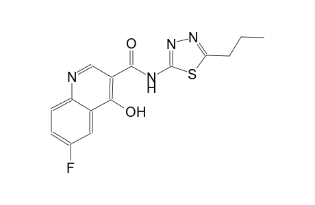 3-quinolinecarboxamide, 6-fluoro-4-hydroxy-N-(5-propyl-1,3,4-thiadiazol-2-yl)-