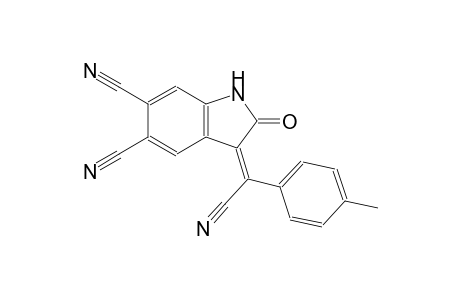 1H-indole-5,6-dicarbonitrile, 3-[cyano(4-methylphenyl)methylene]-2,3-dihydro-2-oxo-, (3E)-