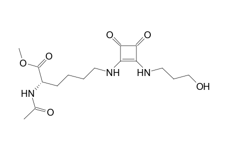 (2S)-2-acetamido-6-[[2-(3-hydroxypropylamino)-3,4-diketo-cyclobuten-1-yl]amino]hexanoic acid methyl ester