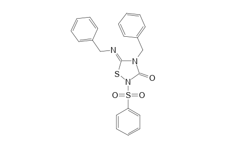 4-BENZYL-5-BENZYLIMINO-2-PHENYLSULFONYL-1,2,4-THIADIAZOLIDIN-3-ONE