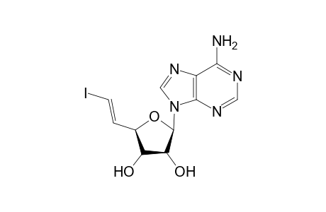9-(5,6-Dideoxy-6(E)-iodo-.beta.,D-ribo-hex-5-enfuranosyl)adenine