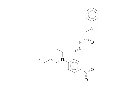 2-Anilino-N-[(E)-[2-[butyl(ethyl)amino]-5-nitro-benzylidene]amino]acetamide