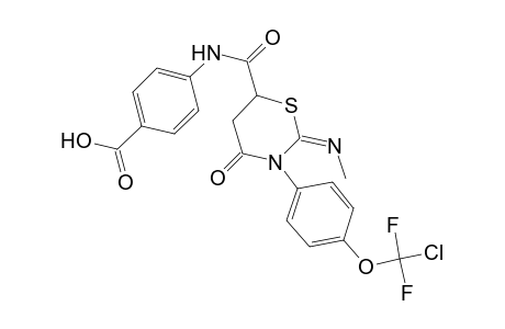 4-([3-[4-(chloro-difluoro-methoxy)-phenyl]-2-methylimino-4-oxo-[1,3]thiazinane-6-carbonyl]-amino)-benzoic acid