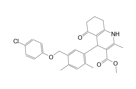 methyl 4-{5-[(4-chlorophenoxy)methyl]-2,4-dimethylphenyl}-2-methyl-5-oxo-1,4,5,6,7,8-hexahydro-3-quinolinecarboxylate