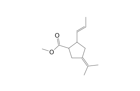 4-isopropylidene-2-[(E)-prop-1-enyl]cyclopentanecarboxylic acid methyl ester