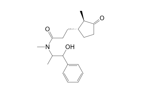 Cyclopentanepropanamide, N-(2-hydroxy-1-methyl-2-phenylethyl)-N,2-dimethyl-3-oxo-, [1R-[1R*(1S*,2R*)]]-