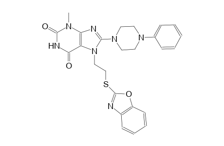 7-[2-(1,3-benzoxazol-2-ylsulfanyl)ethyl]-3-methyl-8-(4-phenyl-1-piperazinyl)-3,7-dihydro-1H-purine-2,6-dione