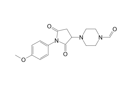 4-[1-(4-Methoxyphenyl)-2,5-dioxo-3-pyrrolidinyl]-1-piperazinecarbaldehyde