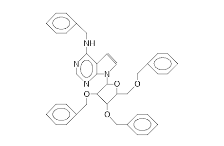 4-Benzylamino-7-(2,3,5-tri-O-benzyl-B-D-arabino-furanosyl)-pyrrolo(2,3-D)pyrimidine