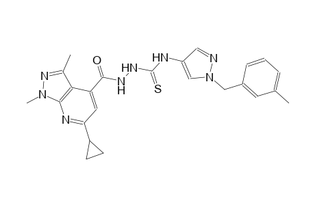 2-[(6-cyclopropyl-1,3-dimethyl-1H-pyrazolo[3,4-b]pyridin-4-yl)carbonyl]-N-[1-(3-methylbenzyl)-1H-pyrazol-4-yl]hydrazinecarbothioamide