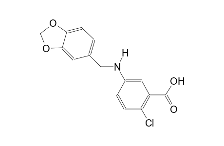 benzoic acid, 5-[(1,3-benzodioxol-5-ylmethyl)amino]-2-chloro-