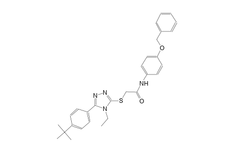 N-[4-(benzyloxy)phenyl]-2-{[5-(4-tert-butylphenyl)-4-ethyl-4H-1,2,4-triazol-3-yl]sulfanyl}acetamide