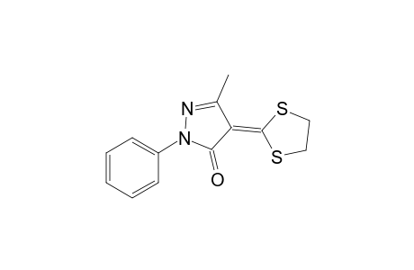 4-(1,3-dithiolan-2-ylidene)-5-methyl-2-phenyl-2,4-dihydro-3H-pyrazol-3-one