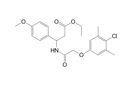 3-[[2-(4-chloro-3,5-dimethylphenoxy)-1-oxoethyl]amino]-3-(4-methoxyphenyl)propanoic acid ethyl ester