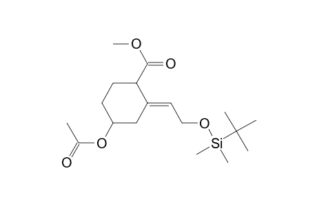 Methyl 4-acetoxy-2-(2-t-butyldimethylsilyloxyethylidene)-1-cyclohexane-carboxylate
