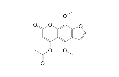 (4,9-dimethoxy-7-oxidanylidene-furo[3,2-g]chromen-5-yl) ethanoate