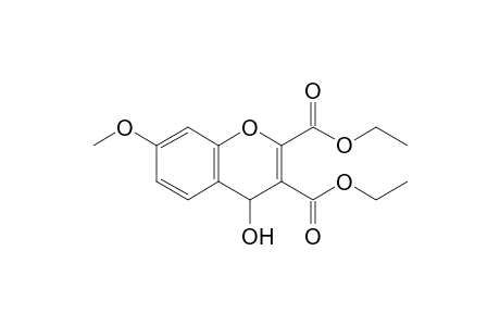 4-Hydroxy-7-methoxy-4H-chromene-2,3-dicarboxylic acid diethyl ester