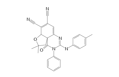 2,7A,9,10-TETRAHYDRO-9,9-DIMETHYL-3-(4-METHYLANILINO)-1-OXO-2-PHENYL-1H-FURO-[3,2-E]-CHINAZOLINE-6,7-DICARBONITRILE