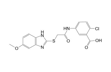 2-chloro-5-({[(5-methoxy-1H-benzimidazol-2-yl)sulfanyl]acetyl}amino)benzoic acid