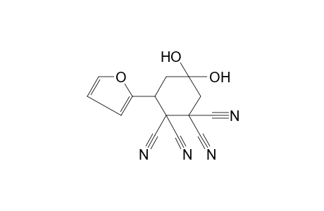 Cyclohexane-1,1,2,2-tetracarbonitrile, 4,4-dihydroxy-6-(2-furyl)-