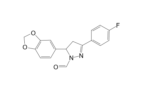 5-(Benzo[d][1,3]dioxol-5-yl)-3-(4-fluorophenyl)-4,5-dihydro-1H-pyrazole-1-carbaldehyde