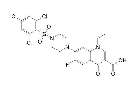 1-Ethyl-6-fluoro-4-oxo-7-(4-((2,4,6-trichlorophenyl)sulfonyl)piperazin-1-yl)-1,4-dihydroquinoline-3-carboxylic acid