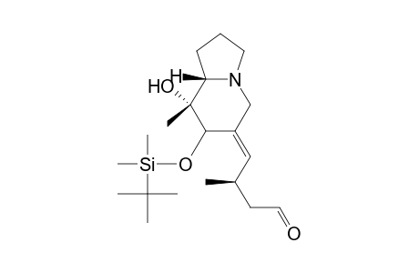 (8R,8aS)-7-[[(Dimethylethyl)dimethylsilyl]oxy]-8-Hydroxy-8-methyl-6-((Z)-2(R)-methyl-4-oxobutylidene)octahydroindolozine