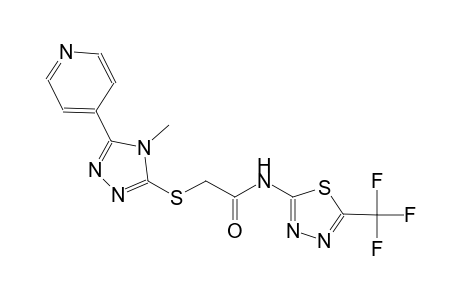 acetamide, 2-[[4-methyl-5-(4-pyridinyl)-4H-1,2,4-triazol-3-yl]thio]-N-[5-(trifluoromethyl)-1,3,4-thiadiazol-2-yl]-