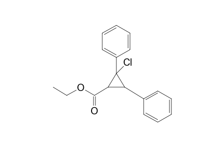 Cyclopropanecarboxylic acid, 2-chloro-2,3-diphenyl-, ethyl ester