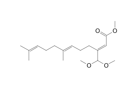 (2E,6E)-3-(dimethoxymethyl)-7,11-dimethyl-dodeca-2,6,10-trienoic acid methyl ester