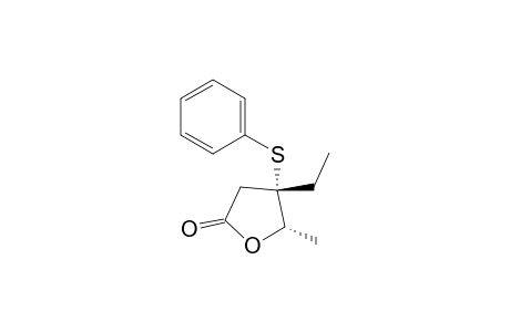 2(3H)-Furanone, 4-ethyldihydro-5-methyl-4-(phenylthio)-, cis-