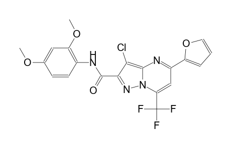 3-chloro-N-(2,4-dimethoxyphenyl)-5-(2-furyl)-7-(trifluoromethyl)pyrazolo[1,5-a]pyrimidine-2-carboxamide
