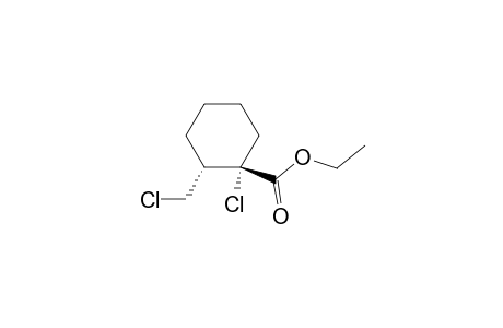 Cyclohexanecarboxylic acid, 1-chloro-2-(chloromethyl)-, ethyl ester, trans-(.+-.)-