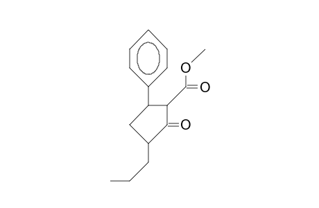 Cyclopentanecarboxylic acid, 2-oxo-5-phenyl-3-propyl-, methyl ester