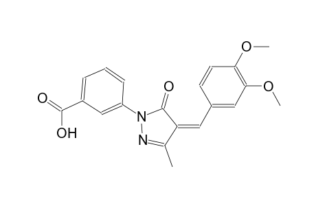 3-[(4Z)-4-(3,4-dimethoxybenzylidene)-3-methyl-5-oxo-4,5-dihydro-1H-pyrazol-1-yl]benzoic acid