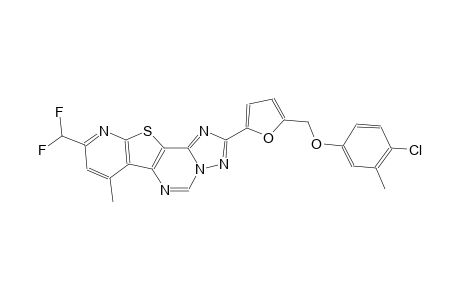 2-{5-[(4-chloro-3-methylphenoxy)methyl]-2-furyl}-9-(difluoromethyl)-7-methylpyrido[3',2':4,5]thieno[2,3-e][1,2,4]triazolo[1,5-c]pyrimidine