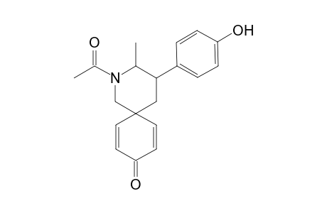 4-Aza-2-phenol-3-methyl-spiro[5,5]undeca-7,10-dien-9-one N-acetyl