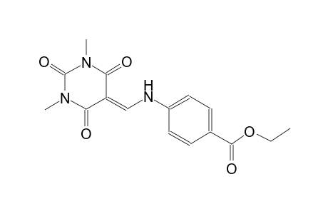 ethyl 4-{[(1,3-dimethyl-2,4,6-trioxotetrahydro-5(2H)-pyrimidinylidene)methyl]amino}benzoate